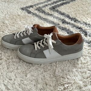 Greats Gray and White Minimalist Sneakers